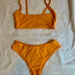 Orange Summer Bathing Suit sz L SHEIN